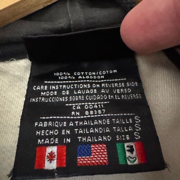 Adidas Vintage Button Up Hoodie Size Small 100% Cotton Classic Clover Logo - Picture 11 of 14